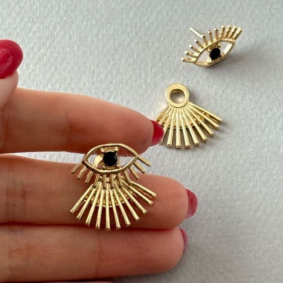 evil eye earrings A770 - Picture 5 of 5